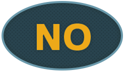 Blue and gold "no" sign on a dark background, representing the 2022 Colorado Ballot Guide.