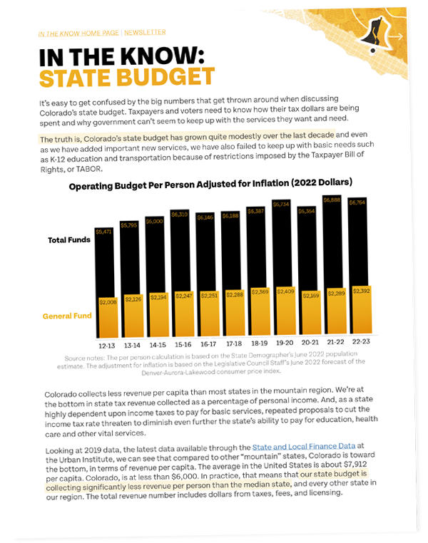 In The Know State Budget Preview
